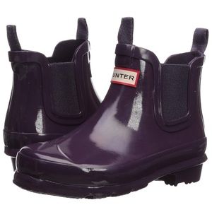 *NEW* Women’s Hunter Chelsea Purple Gloss Boots